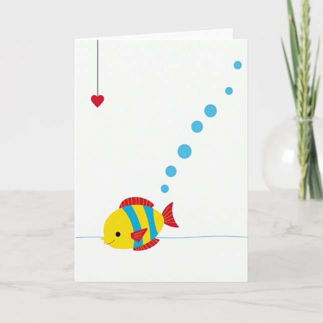 Tarjeta Sweet Aquatic Love Card (Anverso)