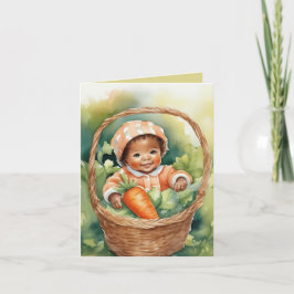 Tarjeta Sweet as a Carrot: El primer cumpleaños de Bash