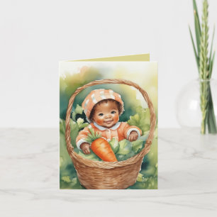 Tarjeta Sweet as a Carrot: El primer cumpleaños de Bash