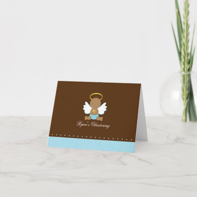 Tarjeta Sweet Baby Boy Christening (Anverso)