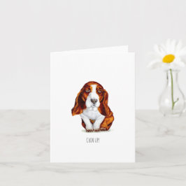 Tarjeta Sweet Basset Hound Chin Up