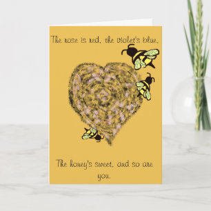 Tarjeta Sweet Bee Valentine