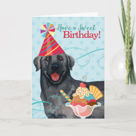 Tarjeta Sweet Birthday Black Lab