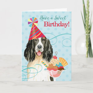 Tarjeta Sweet Birthday English Springer Spaniel