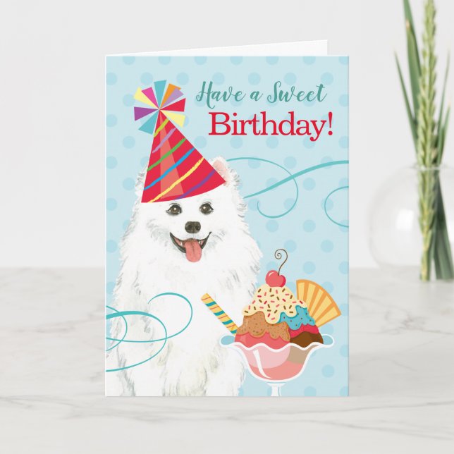 Tarjeta Sweet Birthday Eskie (Anverso)