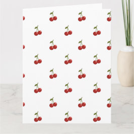 Tarjeta 🍒 Sweet Cherry Minimal Elegant Tissue Paper