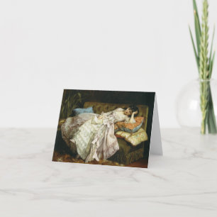 Tarjeta Sweet Doing Nothing de Auguste Toulmouche, 1877