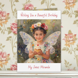 Tarjeta Sweet Fairy Girl | Personalized Birthday