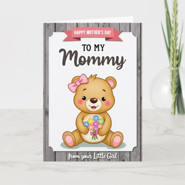Tarjeta Sweet Furry Mothers Day Card (Anverso)
