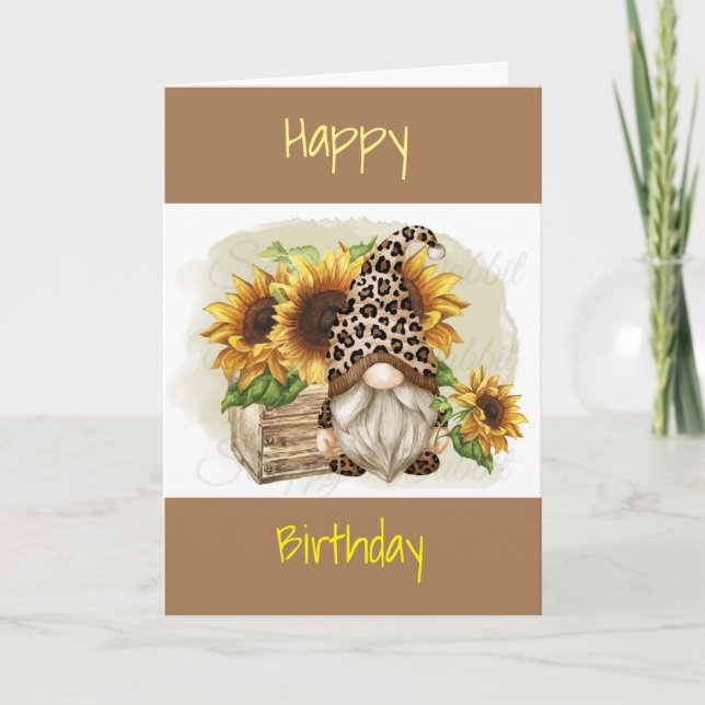 TARJETA SWEET GOME DICE "FELIZ CUMPLEAÑOS" DE "GNOME" (Anverso)