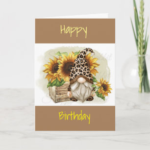 TARJETA SWEET GOME DICE "FELIZ CUMPLEAÑOS" DE "GNOME"