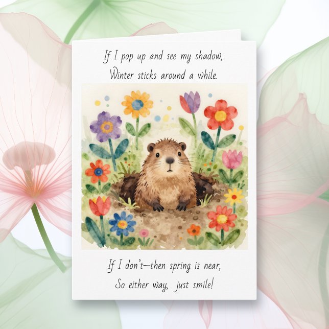 Tarjeta Sweet Groundhog Day Poem (Subido por el creador)