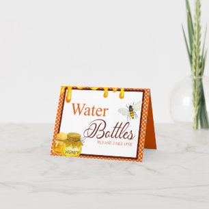 Tarjeta Sweet Honeybee Baby Shower Water Bottle Table
