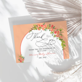 Tarjeta Sweet Little Peach Baby Shower Gracias