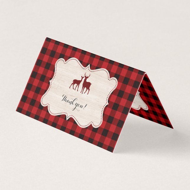 Tarjeta Sweet Lumberjack Baby Shower Gracias (Anverso)