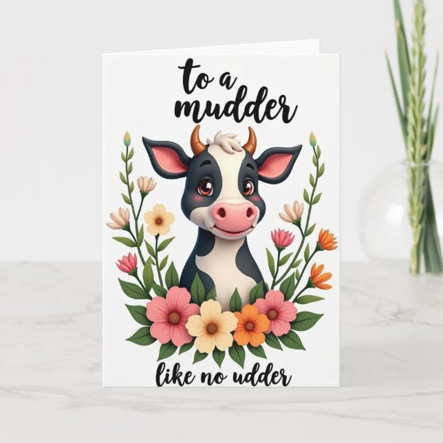 Tarjeta Sweet Mudder Like No Udder Card (Anverso)
