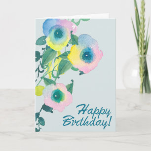 Tarjeta Sweet Pea Floral Birthday
