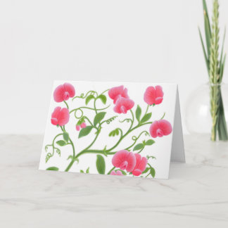 Tarjeta Sweet Peas Happy Birday Card