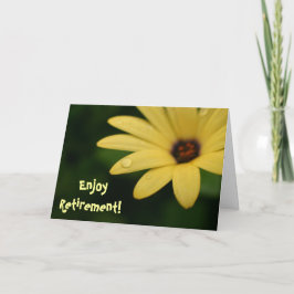 Tarjeta Sweet Retirement cita graciosa flor amarilla