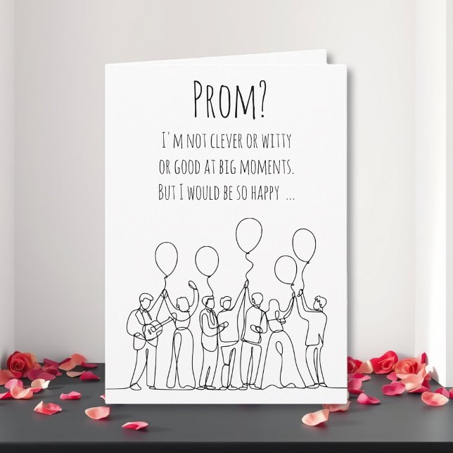 Tarjeta Sweet Romantic Prom Invite | Promposal (Subido por el creador)