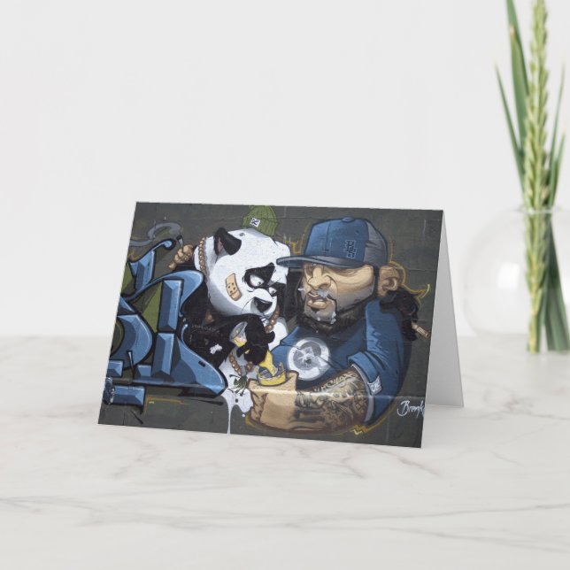 Tarjeta Sweet Sad Panda Encontró Un Buda (Anverso)