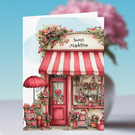 Tarjeta Sweet Valentine Flower Shop Personalized