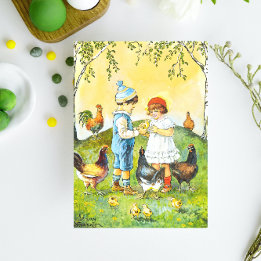 Tarjeta Sweet Vintage Jenny Nyström Happy Easter