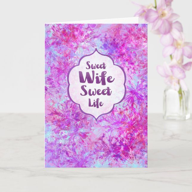 Tarjeta Sweet Wife Sweet Life Anniversary Card  (Orquídea)