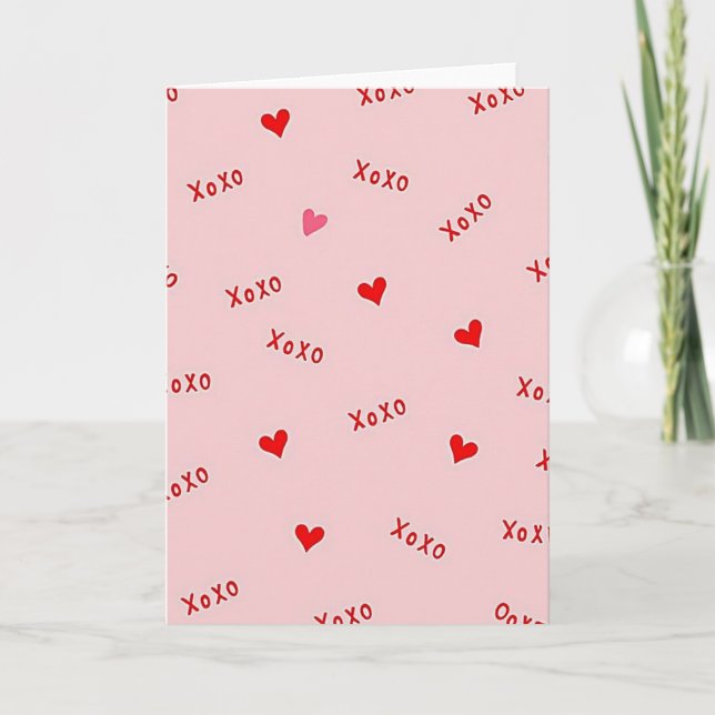 Tarjeta Sweet Xoxo Pattern Card (Anverso)