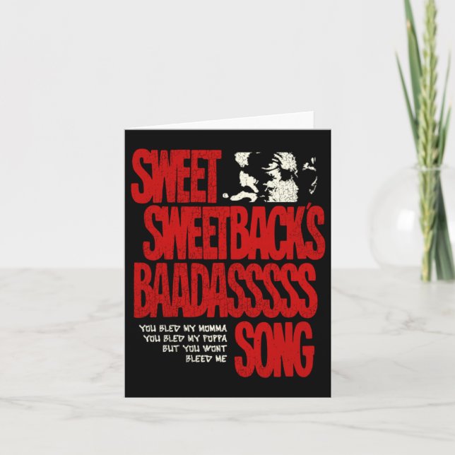 Tarjeta Sweetbacks Baadsss Song (Anverso)