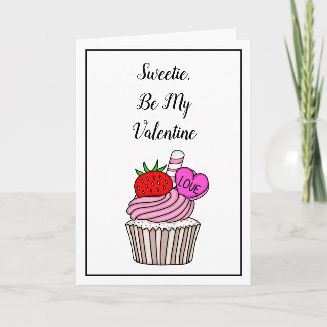 Tarjeta Sweetie Be My Valentine | EL DÍA DE SAN VALENTÍN (Anverso)