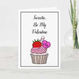 Tarjeta Sweetie Be My Valentine   EL DÍA DE SAN VALENTÍN