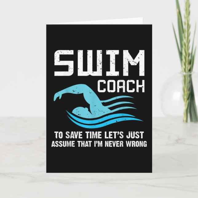Tarjeta Swim Teacher Swimming Coach (Anverso)