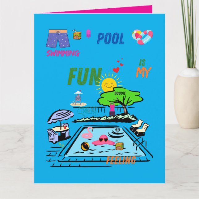 Tarjeta Swimming Pool Fun (Anverso)