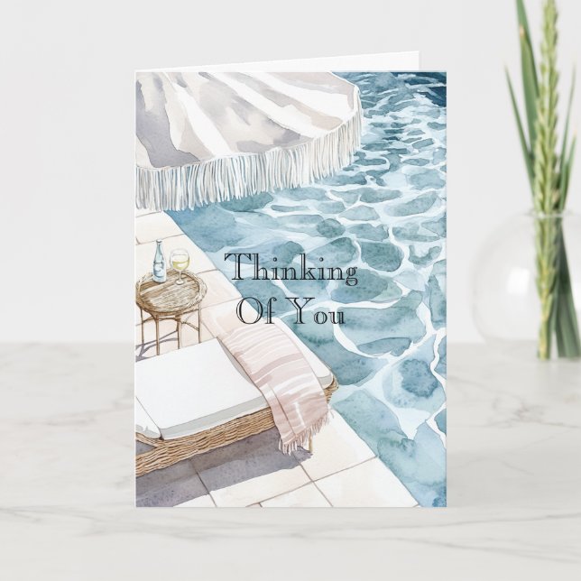 Tarjeta Swimming Pool Thinking of You (Anverso)