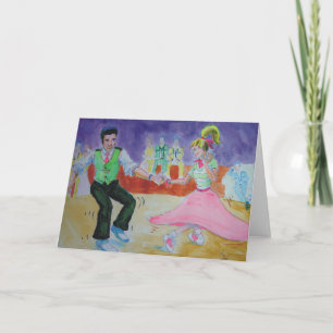Tarjeta Swing Dancing en la noche del sábado