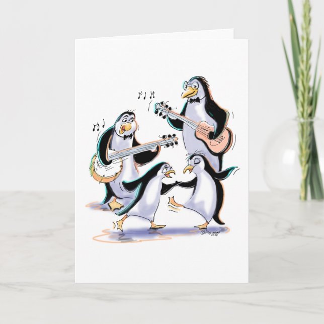 Tarjeta sWiNgInG pEnGuInS (Anverso)