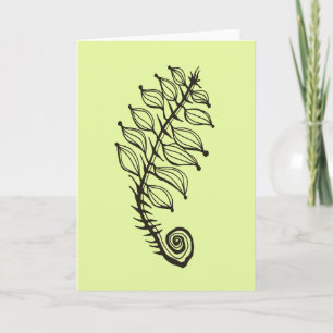 Tarjeta Swirly fern