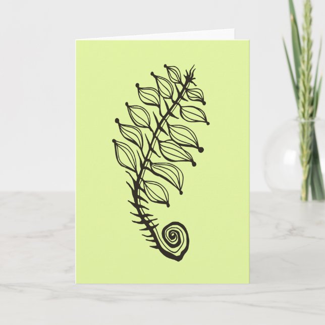 Tarjeta Swirly fern (Anverso)