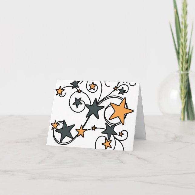 Tarjeta Swirly trabaja Halloween (Anverso)
