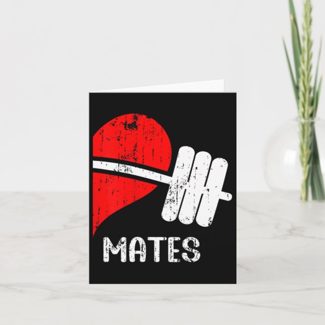 Tarjeta Swole Mates Parejas Coincidiendo Gym Funny Tee Wei (Anverso)