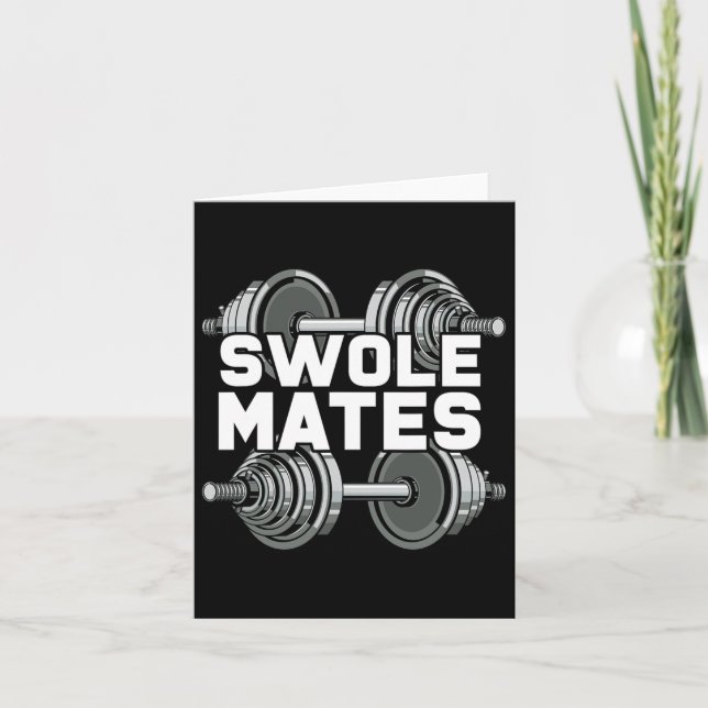 Tarjeta Swole Mates Power Gym Workout Swole Gainz (Anverso)