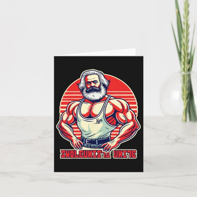 Tarjeta Swoleunistas unen a divertida gimnasia comunista c (Anverso)