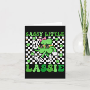 Tarjeta Sy Little Lie St Patricks Day Chicas Kids Groovy