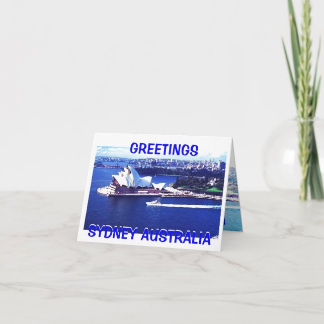 Tarjeta Sydney 2, SALUDOS, SYDNEY AUSTRALIA, SYDNEY… (Anverso)