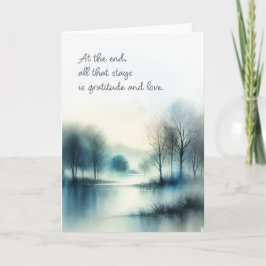 Tarjeta Sympathy Card "all that stays is gratitude & love"