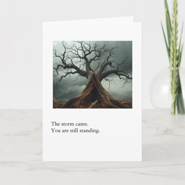 Tarjeta Sympathy Card – The Storm Came, You Are Still Stan (Anverso)