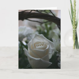 Tarjeta Sympathy Card white rose unique greeting cards