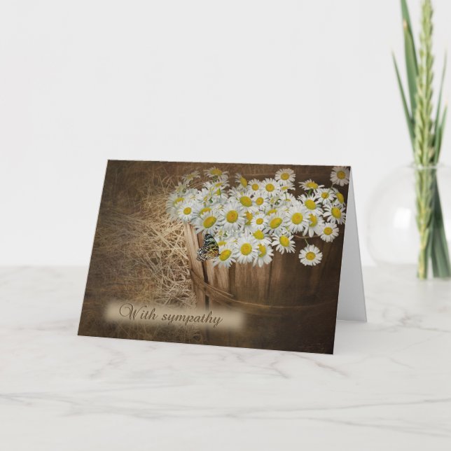 Tarjeta Sympathy Daisy Basket (Anverso)
