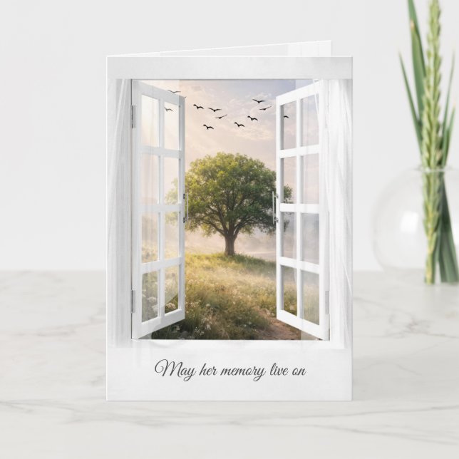 Tarjeta Sympathy Solitary Tree in a Window  (Anverso)